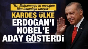 Kardeş ülke Erdoğan'ı Nobel'e aday gösterdi