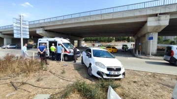 Keşan’da otomobil ticari taksi ile çarpıştı: 1 yaralı
