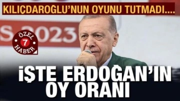 Kılıçdaroğlu'nun oyunu tutmadı! İşte Erdoğan'ın oy oranı