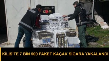 Kilis’te 7 bin 500 paket kaçak sigara yakalandı