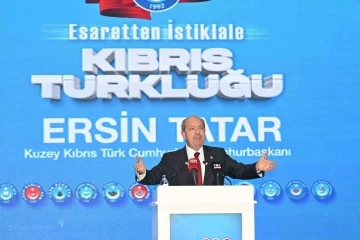 KKTC Cumhurbaşkanı Tatar:&quot; Doğu Akdeniz’de bağımsız bir Türk devleti olan KKTC, anavatanıyla uyum içerisinde&quot;
