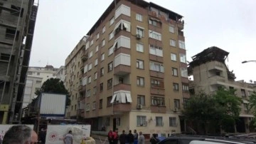 Kolonu çatlayan 7 katlı bina tahliye edildi