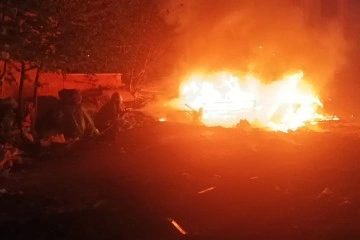 Malatya’da korkutan çadır yangını