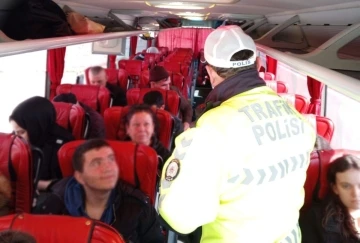 Manisa’da şehirlerarası yolcu taşıyan otobüslere denetim
