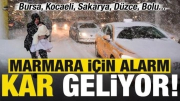 Marmara için kar alarmı! Atkı ve bereler hazırlansın: Bursa, Kocaeli, Sakarya, Düzce, Bolu