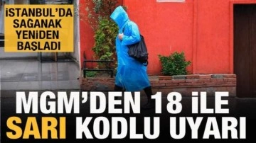 Meteorolojiden 18 il için 'sarı' kodlu uyarı: İstanbul'da yağış yeniden başladı
