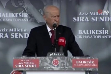MHP lideri Bahçeli, Balıkesir'de vatandaşlara hitap etti