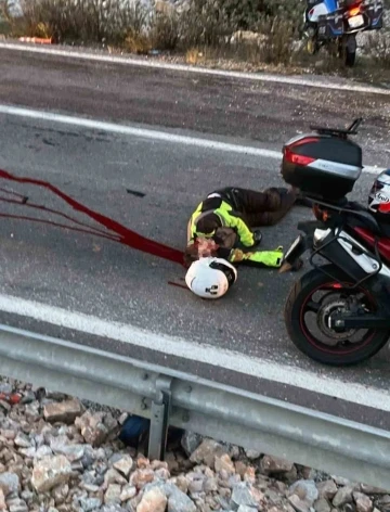 Motosiklet sürücüsü kurtarılmadı
