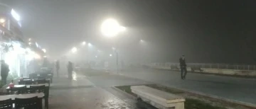 Mudanya’da yoğun sis etkili oldu, göz gözü görmez hale geldi

