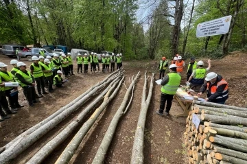 Ormanda iş güvenliği tatbikatı yapıldı
