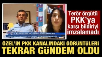 PKK'ya karşı bildiriyi imzalamadı! Özgür Özel'in PKK kanalındaki görüntüleri gündem oldu!