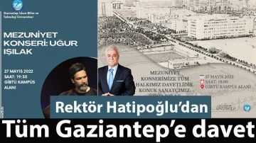 Rektör Hatipoğlu’dan tüm Gaziantep’e davet