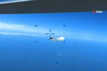 Rus savaş uçağının, ABD'ye ait İHA'ya çarptığı anın görüntüsü yayınlandı