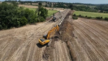 Samsun 19 Mayıs Barajı sulama inşaatında çalışmalar devam ediyor
