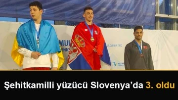 Şehitkamilli yüzücü Slovenya’da 3. oldu