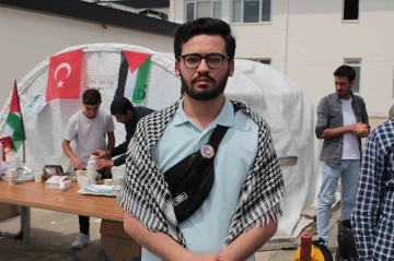 Siirt Üniversitesi öğrencileri Gazze’ye destek için çadır nöbeti başlattı
