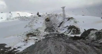 Şırnak’ta mayıs ayında 10 metrelik karda yol açma çalışmaları sürüyor
