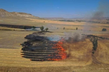 Sivas’ta anız yangınında 4 bin dönümlük alan kül oldu
