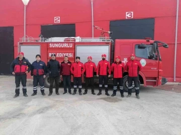 Sungurlu Belediyesi Hatay’a itfaiye ekibi gönderdi
