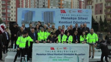 Talas Belediyesi tarafından Menekşe Sitesi için temel atma töreni düzenlendi