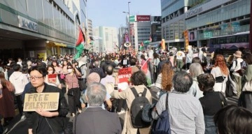 Tokyo'da Filistin'e Destek Gösterisi