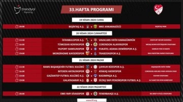 Trendyol Süper Lig 33. Hafta Maç Programı Belli Oldu