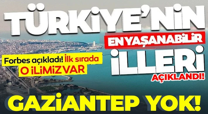 Türkiye'nin 'en yaşanabilir 10 şehri' belli oldu! Gaziantep yine yok