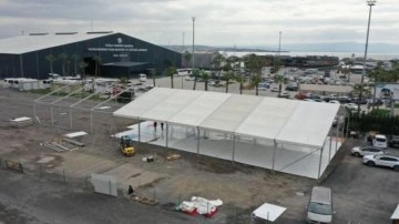 Tuzla'da ''İlk Evim'' projesinde kuraların çekileceği çadırlar kurulmaya ba