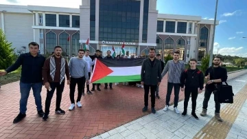 Üniversiteli gençler Filistin için yürüdü
