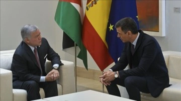 Ürdün Kralı İspanya Başbakanı ile Gazze'deki Durumu Görüştü