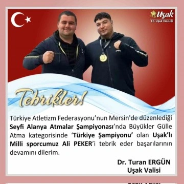 Uşaklı Sporcumuz Ali Peker Türkiye Şampiyonu!