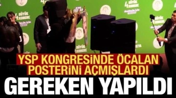 YSP kongresinde Öcalan'ın posterini açan iki kişi gözaltına alındı