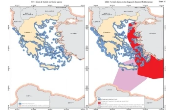 Yunanistan’dan yurtdışındaki temsilciliklerine Türkiye karşıtı 16 farklı harita
