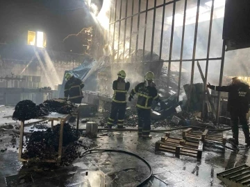 Zeytinyağı fabrikasındaki yangın 3 saat süren çalışmayla söndürüldü
