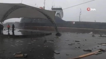 Zonguldak'ta gemi karaya oturdu